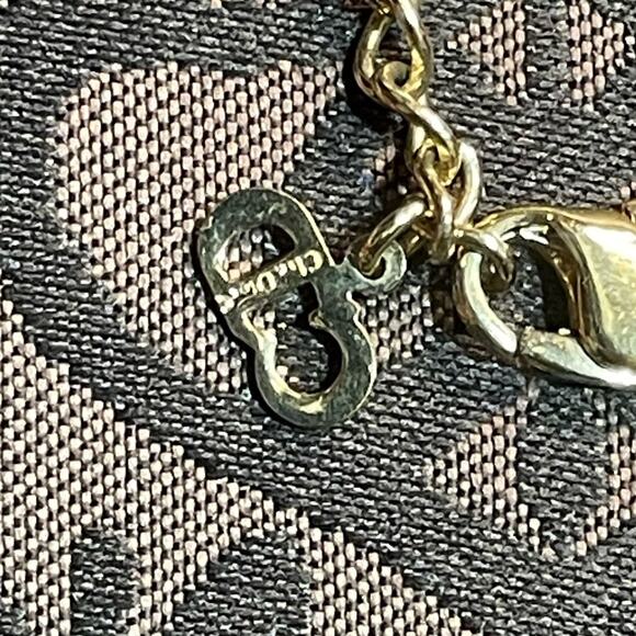Christian Dior Pave Studded Gold tone Necklace with adjustable chain. - Picture 4 of 5